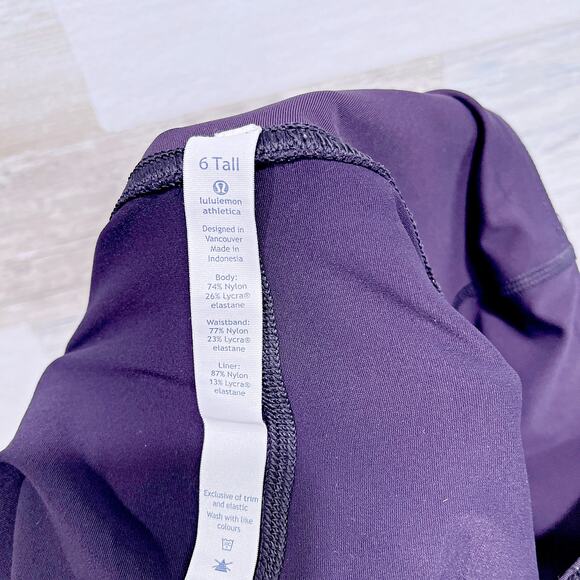 Lululemon Lost in Pace Skort Black Activewear Skirt with Shorts Womens 6 Tall 6T - Picture 5 of 9